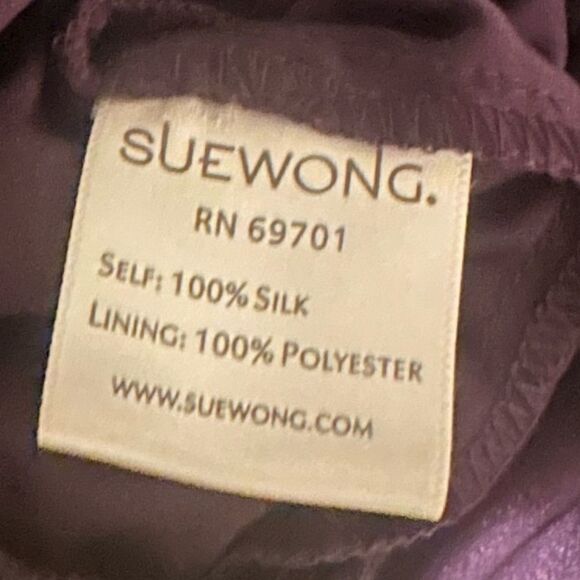 Sue Wong Nocturne Silk Purple Embellished Gatsby Style Formal Mini Dress Size 0 - Picture 11 of 11